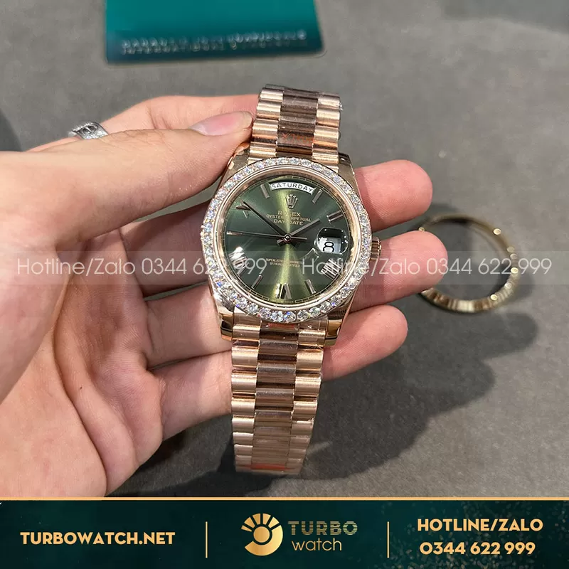 Rolex daydate tinh chỉnh siêu sắc nét độ kim cương