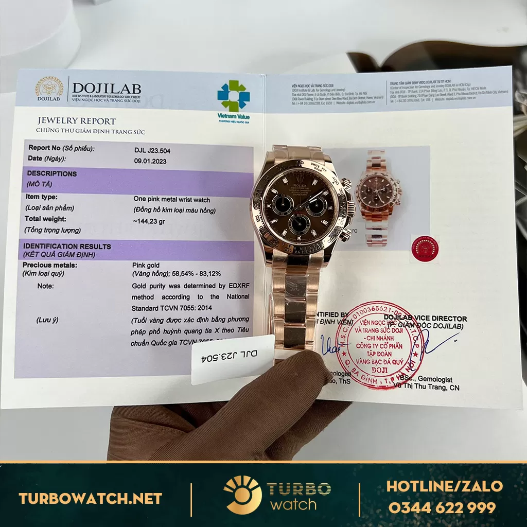 Rolex daytona 116515 bọc vàng rose gold
