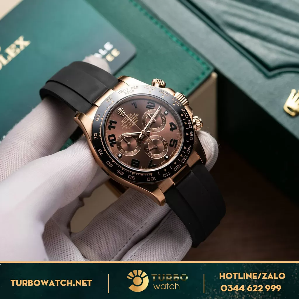 Rolex daytona 116515LN mặt số dark chocolate máy calibre 4130