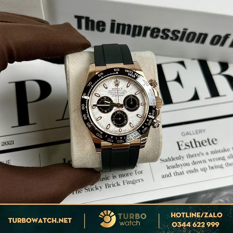 Rolex daytona bọc vàng mặt thiên thạch