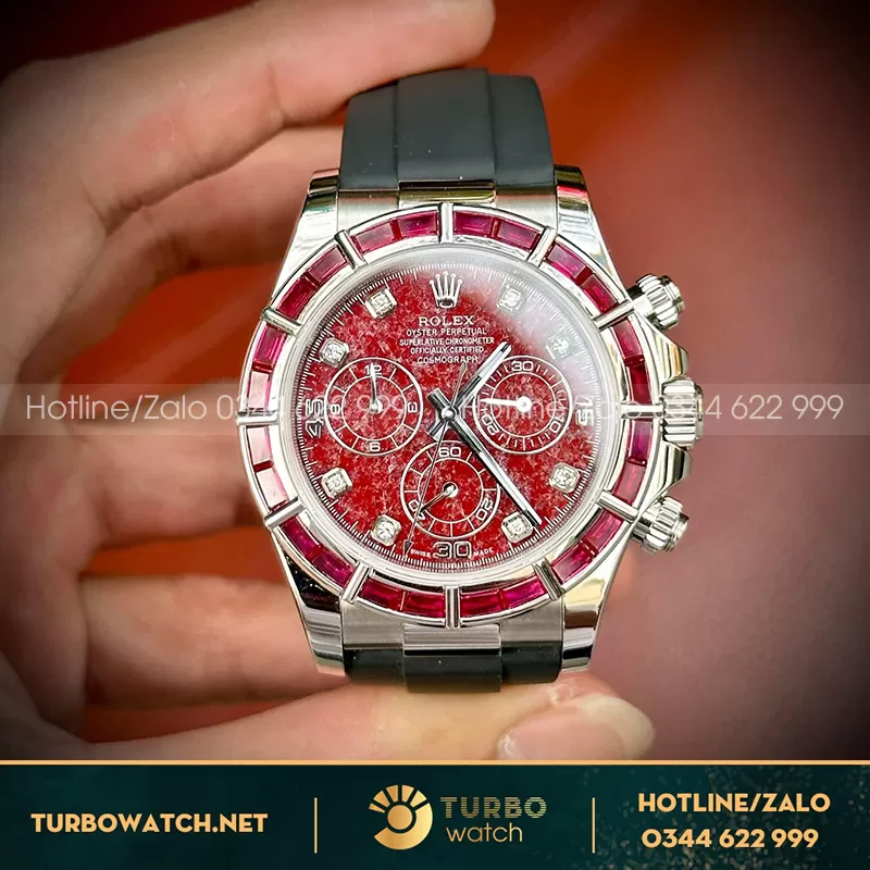 Rolex daytona độ mặt benzel ruby