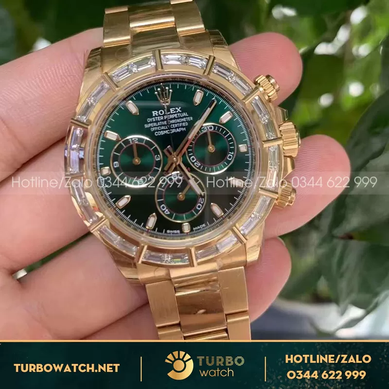 Rolex daytona loki yellow gold baguette diamond