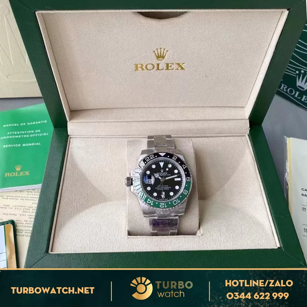 Rolex Fake 1:1 GMT-Master II Sprite 40mm Dây oyster 126720VTNR-0001