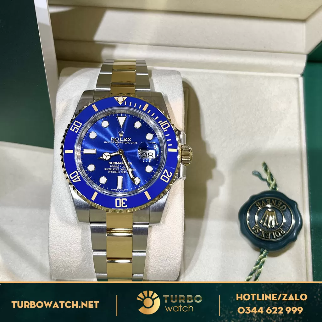 Rolex Fake 1:1 Submariner 126613LB Mặt Số Xanh Dương Demi Vàng