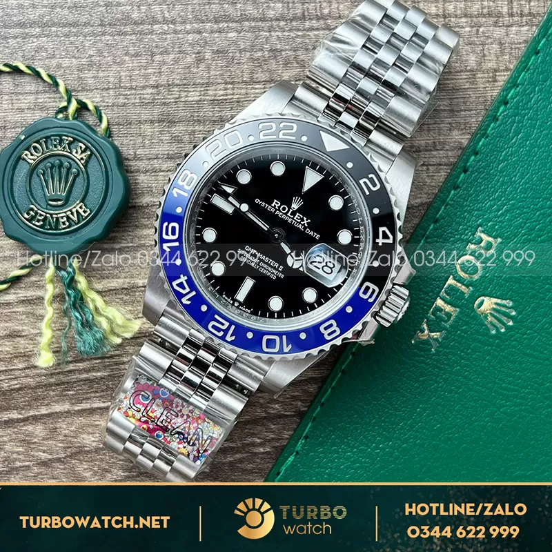 Rolex gmt batgirl 126710 thép 904 dây jubilee