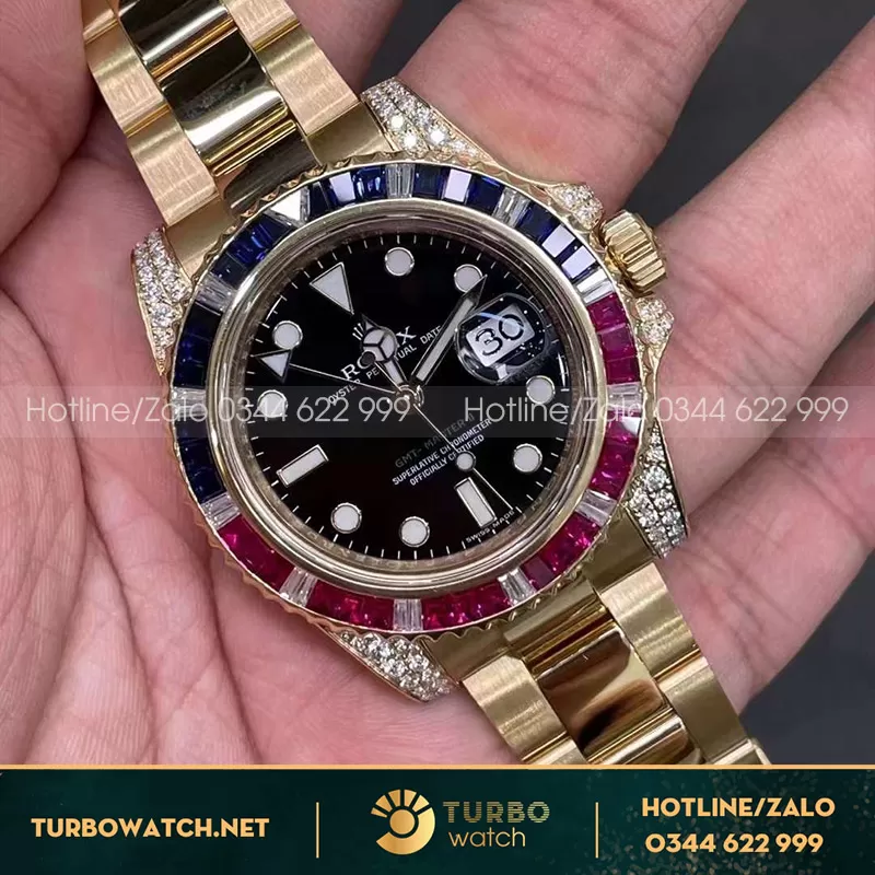 Rolex GMT master II 116758SARU vàng 18k