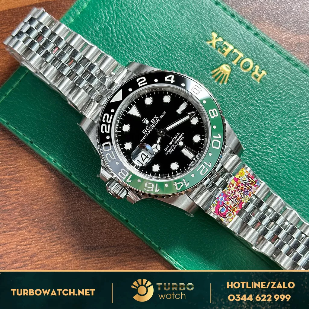 Rolex GMT-Master II Batman & Sprite cal3186 dây jubilee