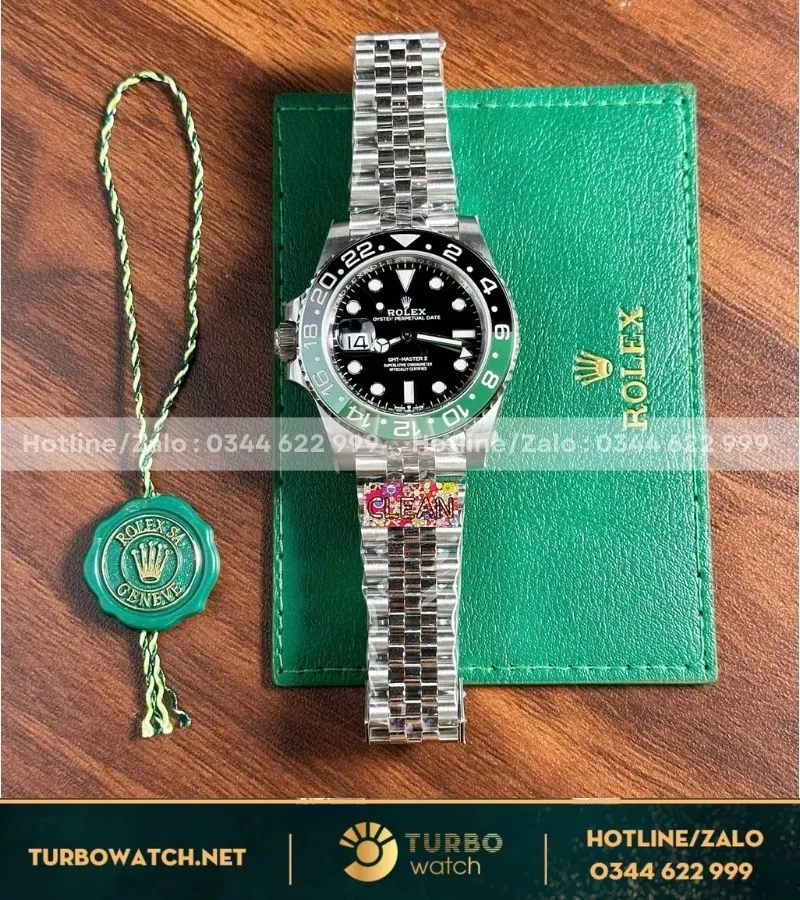 Rolex GMT-Master II Batman & Sprite cal3186 dây jubilee