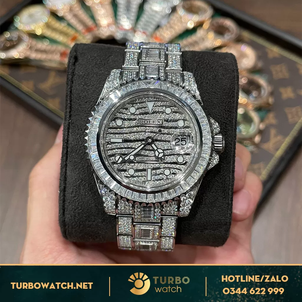 Rolex GMT-Master II Ice 116769TBR Đính Đá CZ Rep 1:1