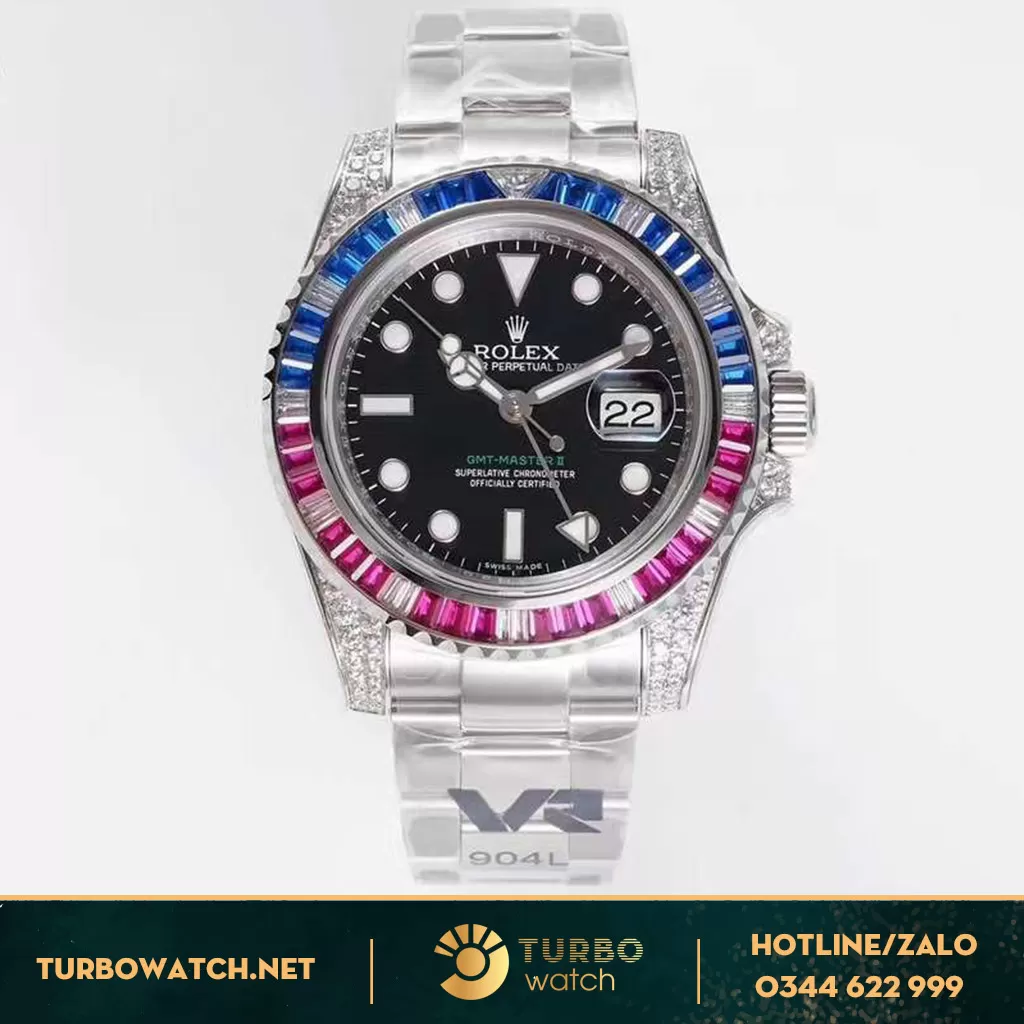 Rolex GMT master viền đá cao cấp
