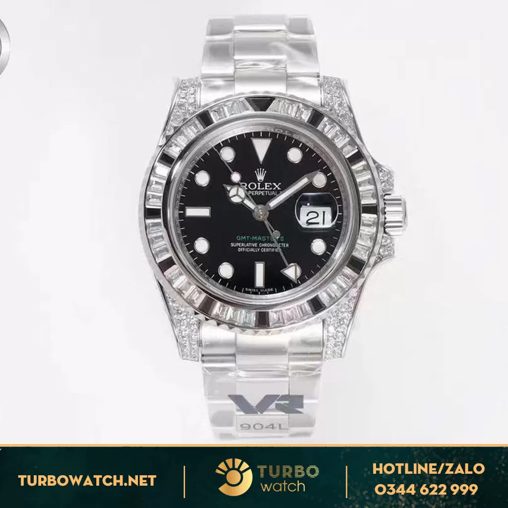 Rolex GMT master viền đá cao cấp