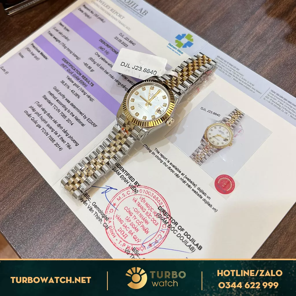 Rolex nữ bọc vàng 31mm kiểm định doji lad