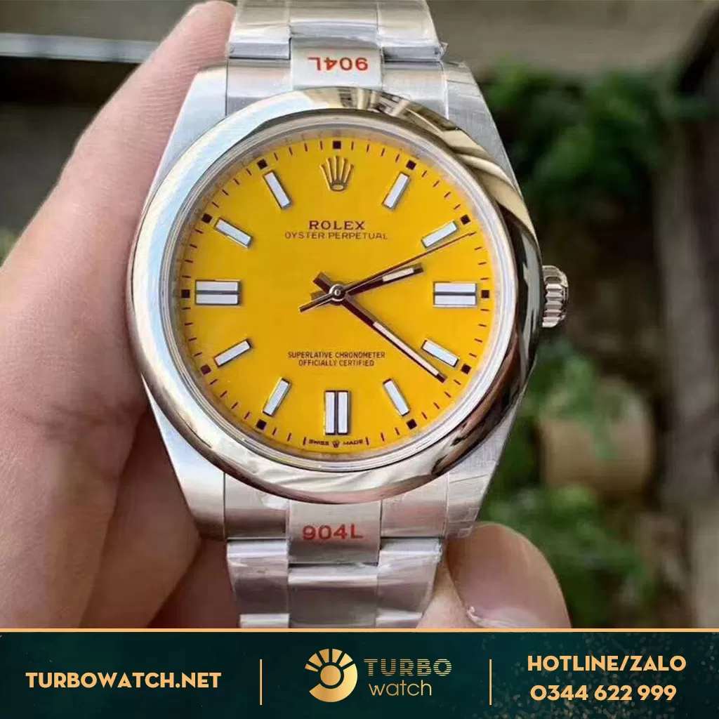 Rolex Oyster Perpetual 36 126000 Mặt Số Vàng Replica