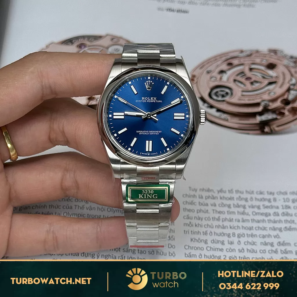 Rolex Oyster Perpetual blue dial fake