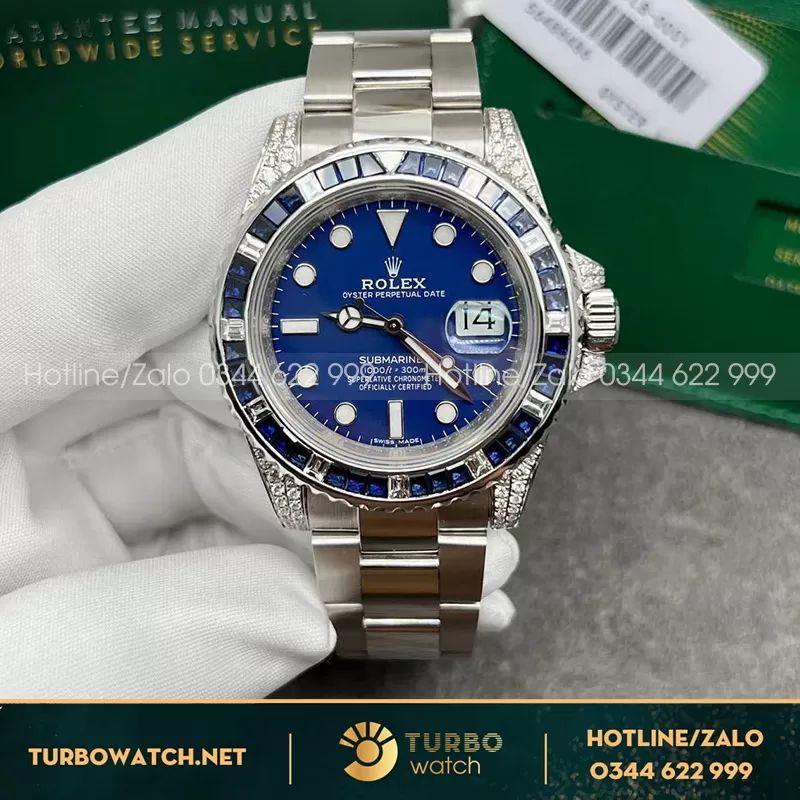 Rolex submariner 116659SABR chế tác vàng trắng blue dial