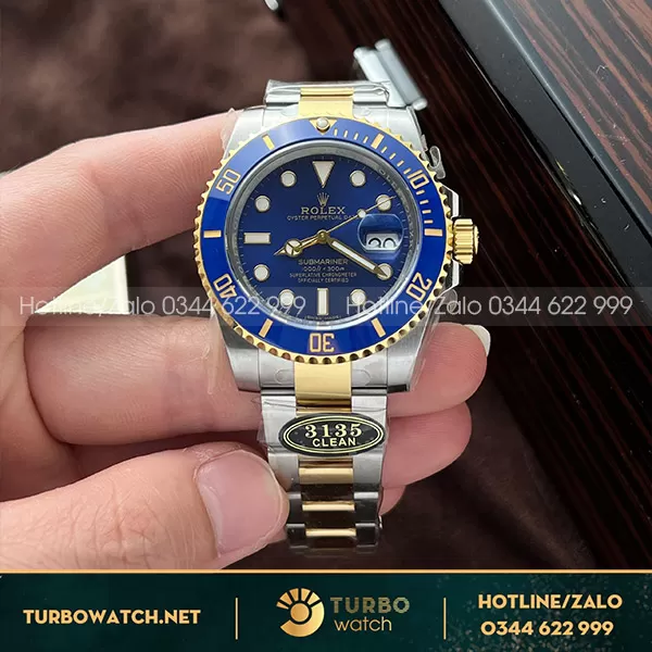 Rolex Submariner 40mm Demi Blue Calibre 3135 clean factory
