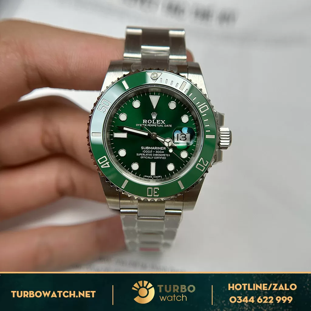 Rolex Submariner Hulk 116610LV Rep 1 1 40MM Máy Cal3135