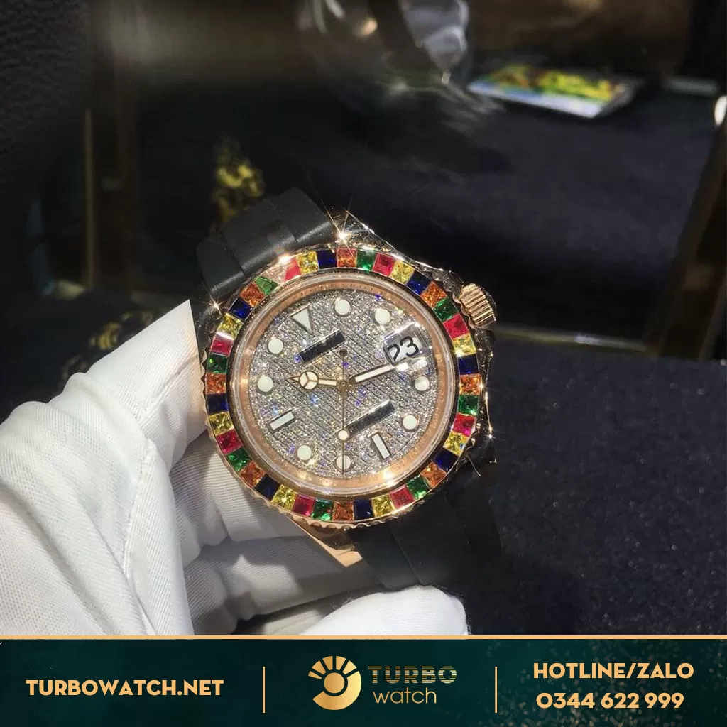 Rolex Yacht Master 116655 chế tác vàng khối 18k 