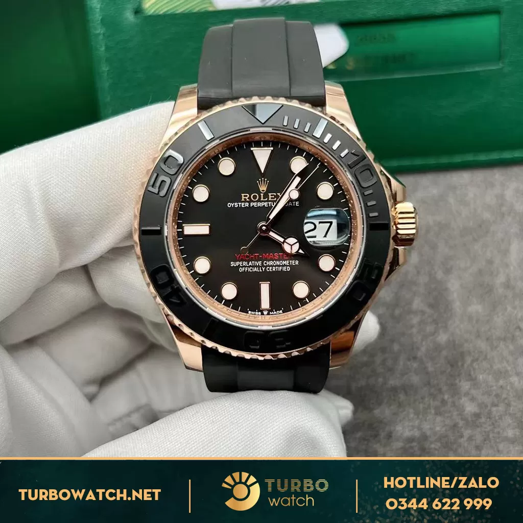 Rolex Yacht-Master 40 126655 Mặt Số Đen Rose Gold 18k 