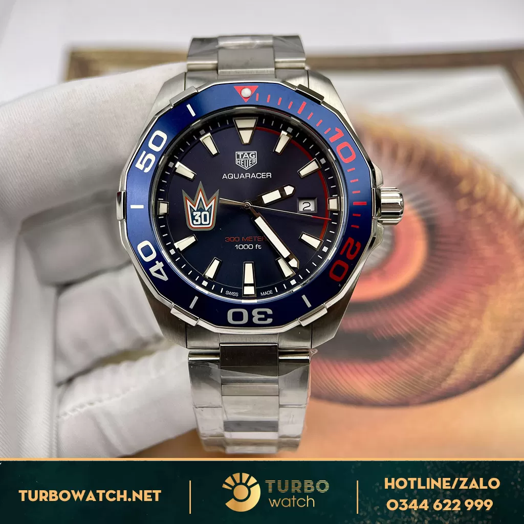Tag Heuer Aquaracer WAY201B.BA0927 43MM Mặt Xanh Navy Niềng Ceramic Replica
