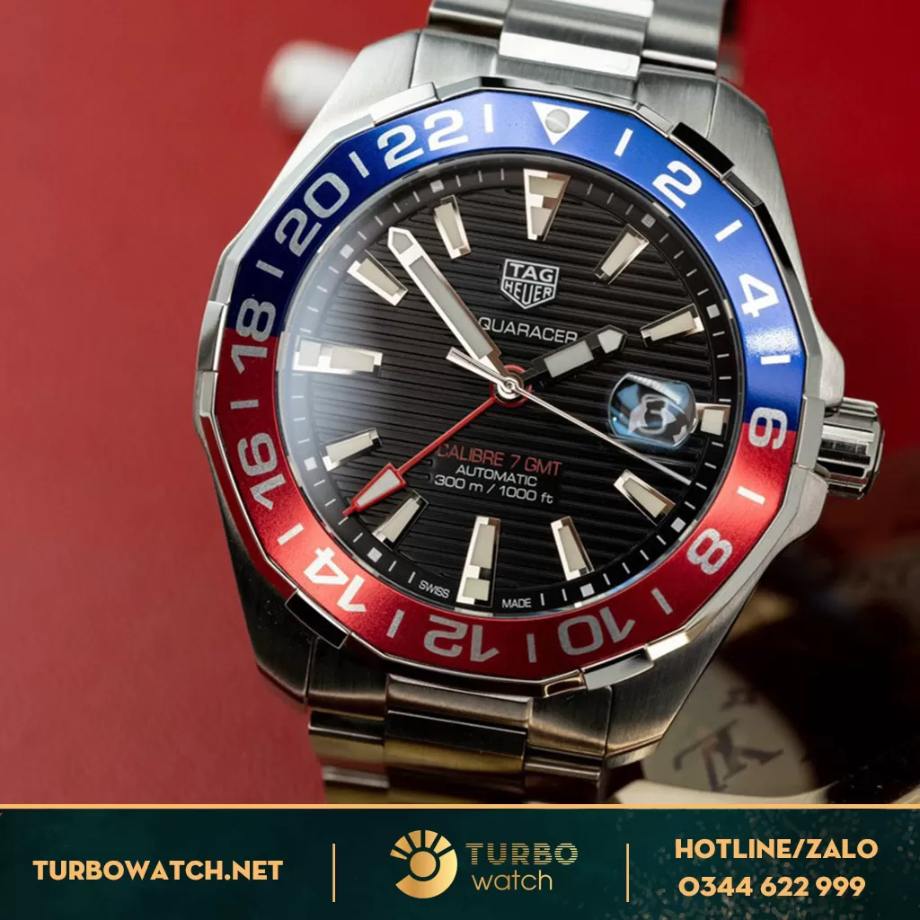 Tag Heuer Aquaracer WAY201F.BA0927 43MM Mặt Đen Niềng Ceramic Replica