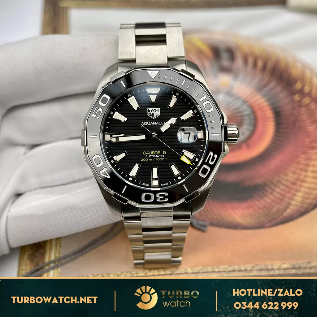 TAG Heuer Aquaracer WAY201G.BA0927 43MM Mặt Xám Niềng Ceramic Replica 