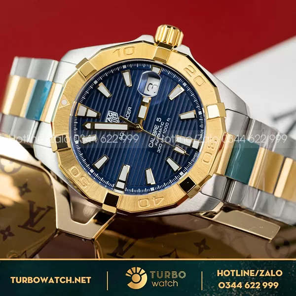 TAG Heuer Aquaracer WBD2120.BB0930 41MM Niềng Ceramic Dây Demi Mạ Vàng 18K 