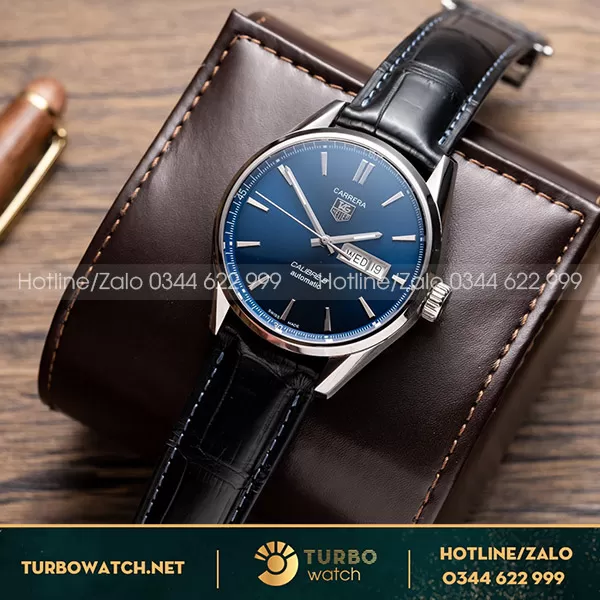 TAG Heuer Carrera 41MM WAR201E.FC6292 Calibre 5 Day-Date Mặt Xanh Rep 1:1 máy chính hãng Thụy Sỹ sw200
