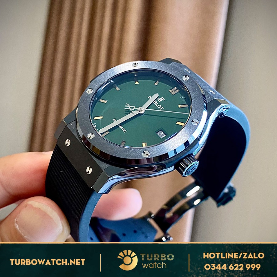 Đồng Hồ Hublot Classic Fusion Siêu Cấp Ceramic Xanh Green 42MM