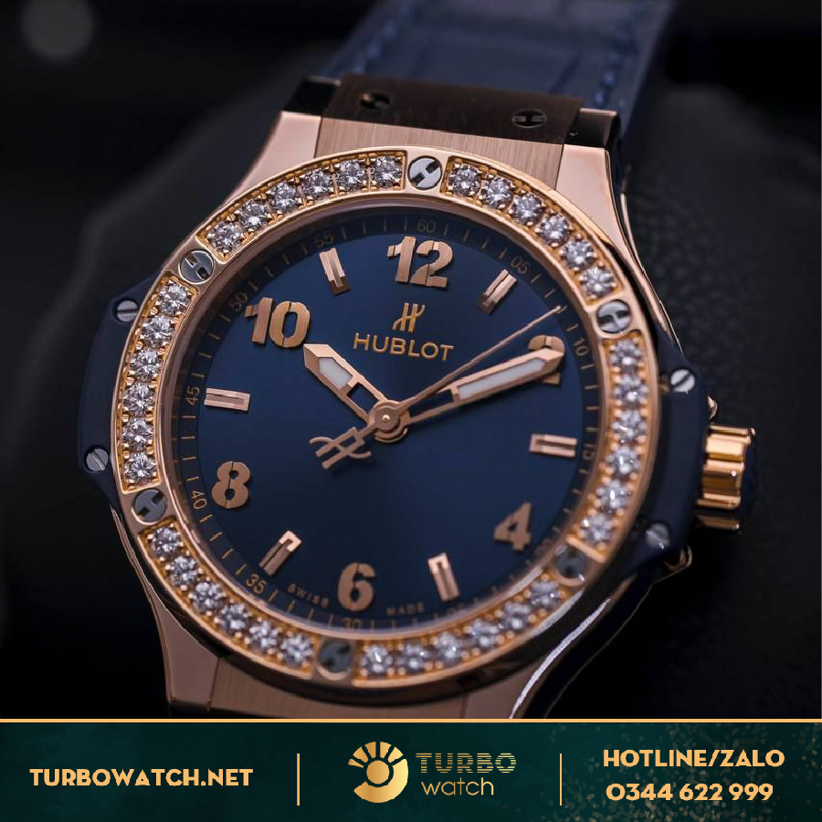 Đồng Hồ Hublot Big Bang One Click Xanh Navy kim Cương Thiên Nhiên