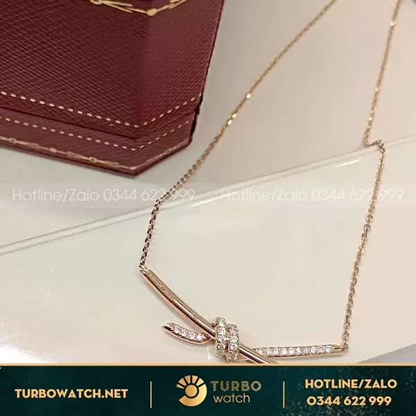 TIFFANY KNOT NECKLACE - DÂY CHUYỀN TIFFANY Vàng 18k ,kim cương thiên nhiên