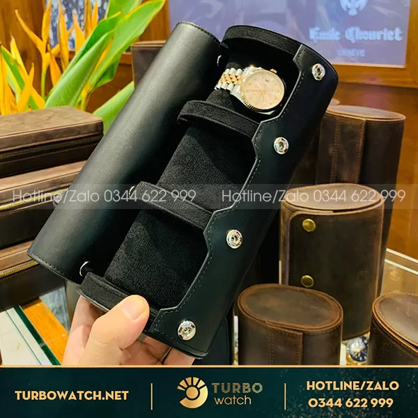 Travel box hộp đựng đồng hồ da bò