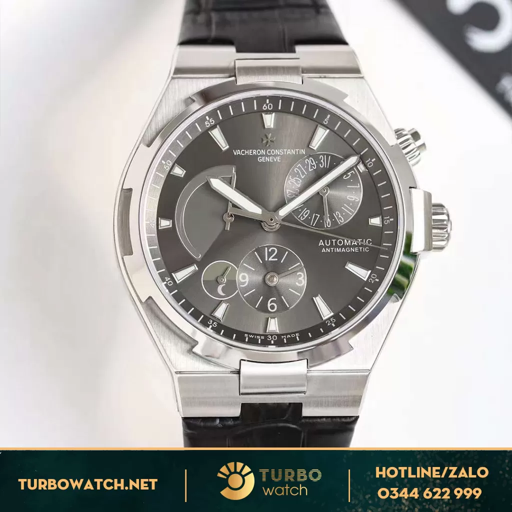 Vacheron constantin oversea dây da mặt xám