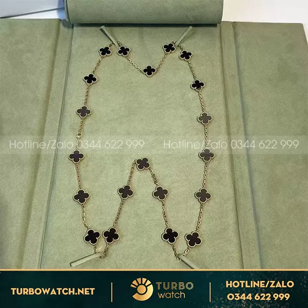 Vintage alhambra long necklace ,20 motifs