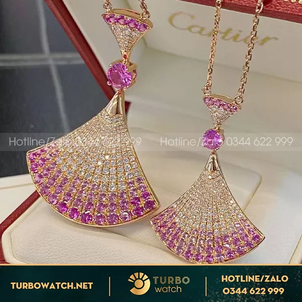 Vòng cổ BVL divas dream au750 kim cương thiên nhiên 