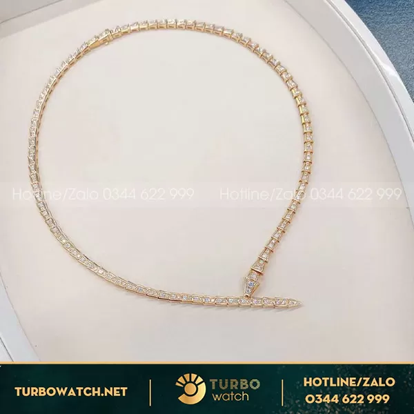 Vòng cổ BVL serpenti vàng hồng 18k