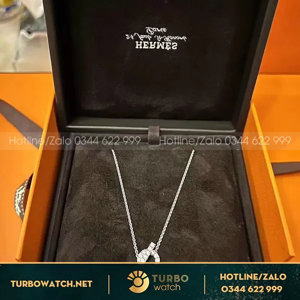Vòng cổ hermes au750 diamond 