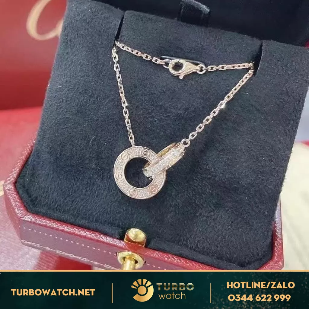 Vòng cổ Vàng 18k kim cuong thiên nhiên