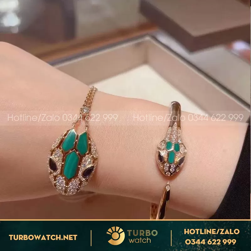 Vòng tay Bvlgari serpenti rose gold diamond 