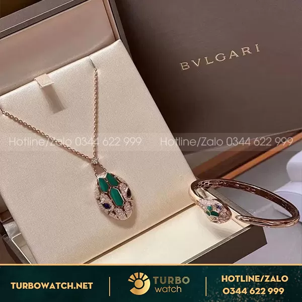 Vòng tay Bvlgari serpenti rose gold diamond 