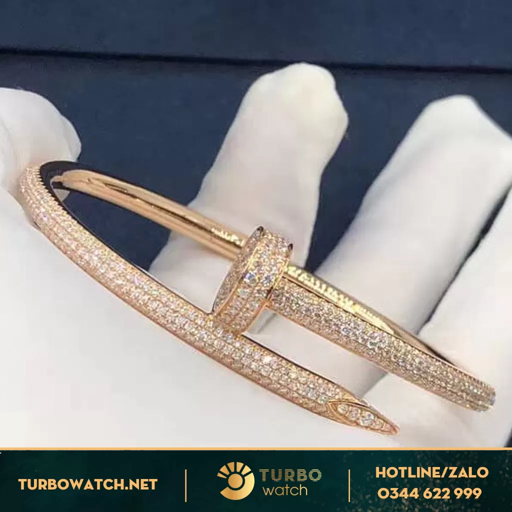 Vòng Tay Cartier Juste Un Clou Đầu Đinh Full Kim Thiên Nhiên