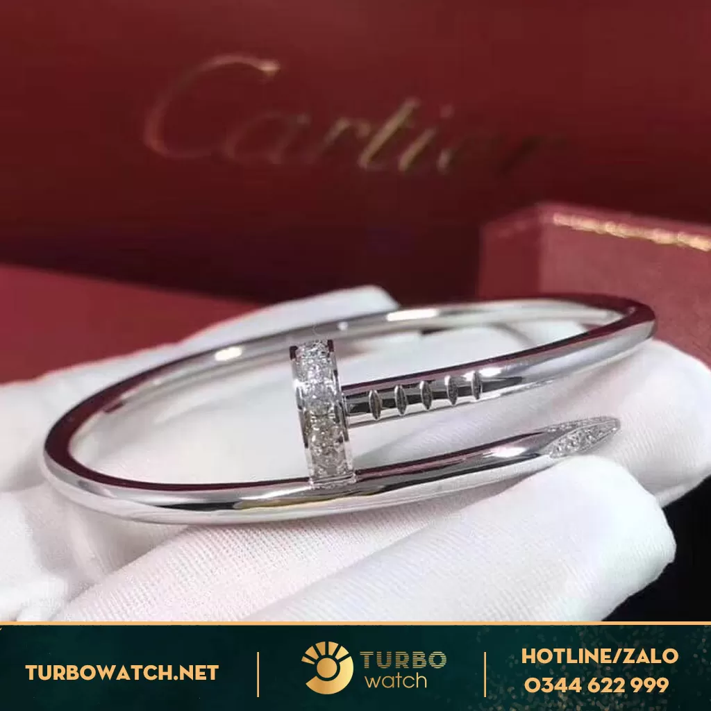Vòng Tay Cartier Juste Un Clou Đầu Đinh Vàng trắng 18k